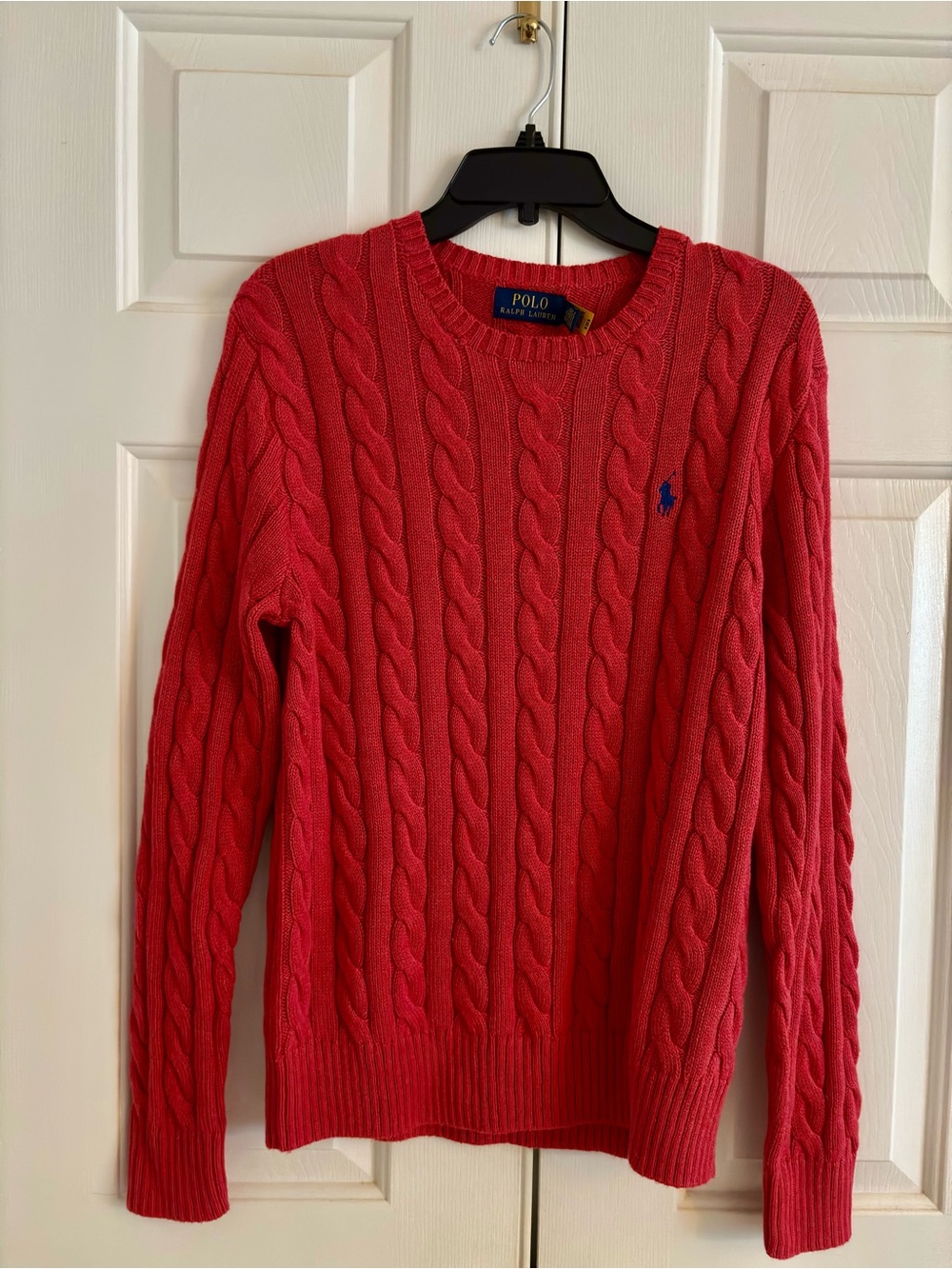 NWT Polo Ralph Lauren Men’s Cable-Knit Crewneck Sweater with Polo Pony Size S